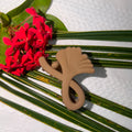Coffee Matte Ginkgo Leaf Hair Claw Clip