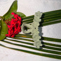 Pista Green Matte Multi-Flower Geometric Hair Claw Clip