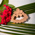 Matte Nude Beige Heart Multi-Flower Hair Claw Clip