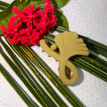 Matte Olive Green Ginkgo Leaf Hair Claw Clip