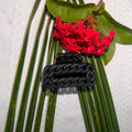 Matte Black Cuban Chain Link Rectangle Hair Claw Clip