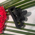 Black Flowral Frame Clutch