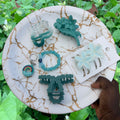 6-Piece Teal blue & Mint Blue Hair Claw & Jewelry Combo Pack ✨